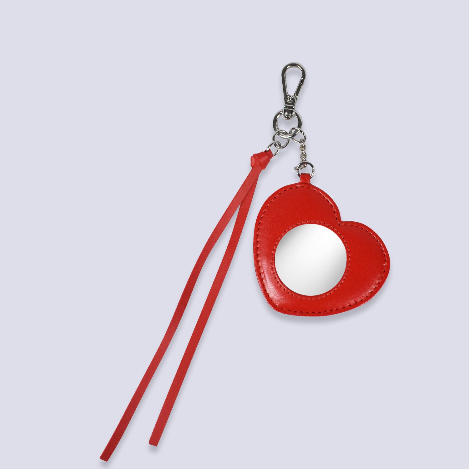 Heart Mirror Bag Charm