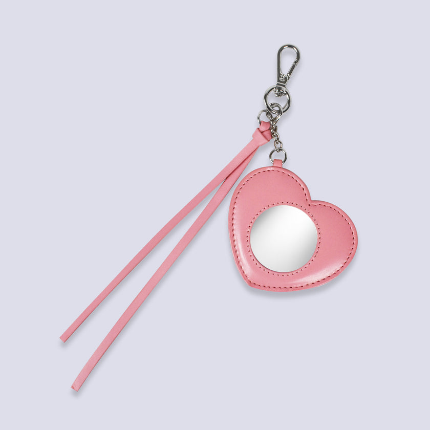 Heart Mirror Bag Charm